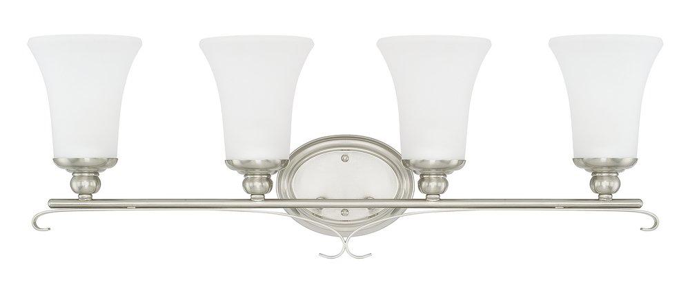 Capital Lighting Brushed Nickel 100W 4-Light Medium E-26 Incandescent Vanity Fixture 