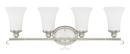 Capital Lighting Brushed Nickel 100W 4-Light Medium E-26 Incandescent Vanity Fixture 