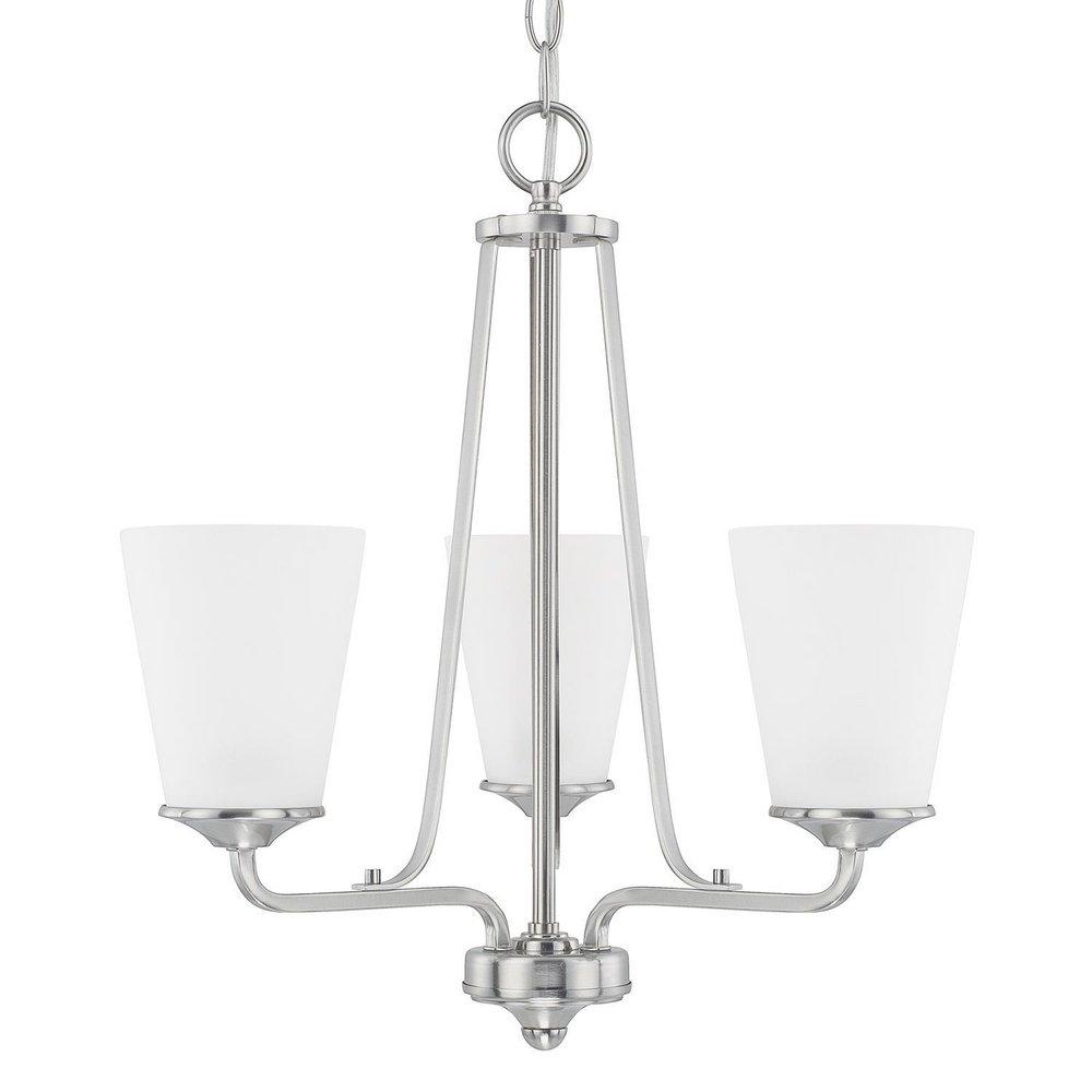 HomePlace by Capital Lighting Brushed Nickel 100W 3-Light Chandelier 