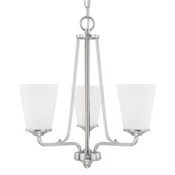 18-1/4 in. 3-Light Medium E-26 Base Chandelier in Brushed Nickel