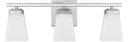 100W 3-Light Medium E-26 Base Incandescent Vanity in Brushed Nickel