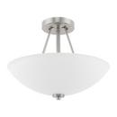 Capital Lighting Brushed Nickel 2-Light Medium E-26 Base Semi-Flushmount Fixture 