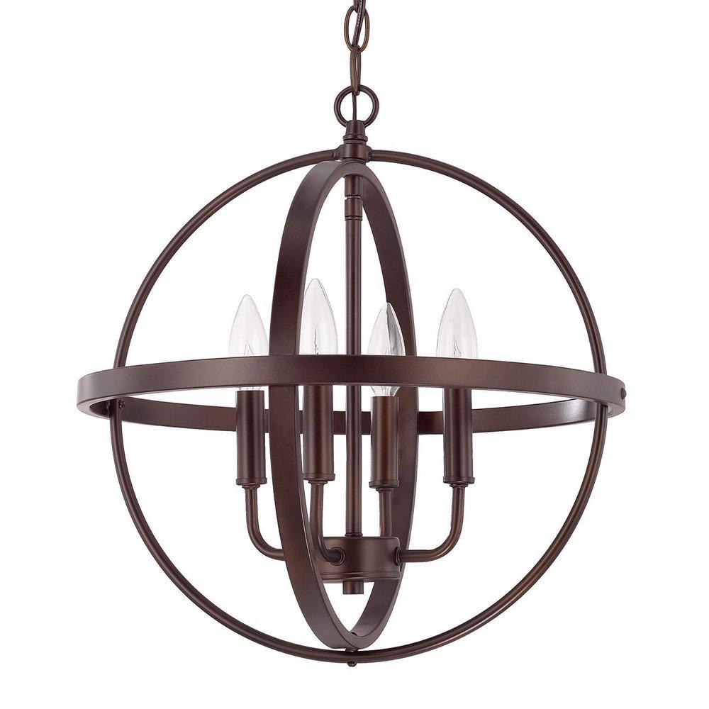 Capital Lighting Bronze 17-1/2 in. 4-Light Pendant 
