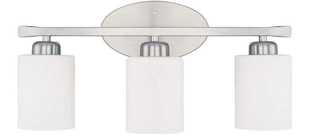 Capital Lighting Brushed Nickel 100W 3-Light Medium E-26 Base Incandescent Vanity 