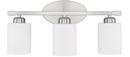 100W 3-Light Medium E-26 Base Incandescent Vanity in Brushed Nickel
