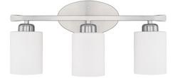 100W 3-Light Medium E-26 Base Incandescent Vanity in Brushed Nickel