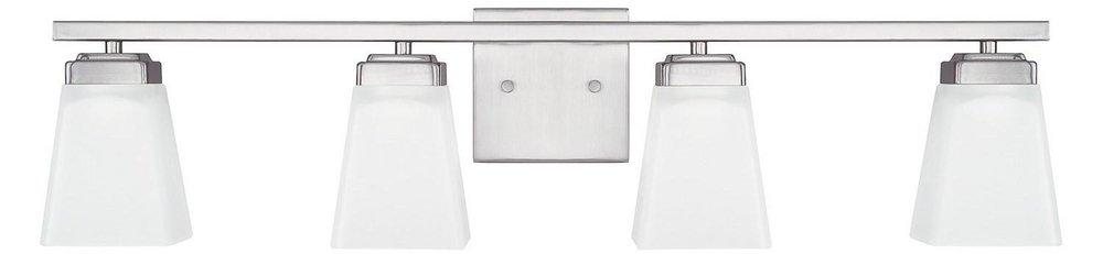 Capital Lighting Brushed Nickel 100W 4-Light Bath Vanity Light 