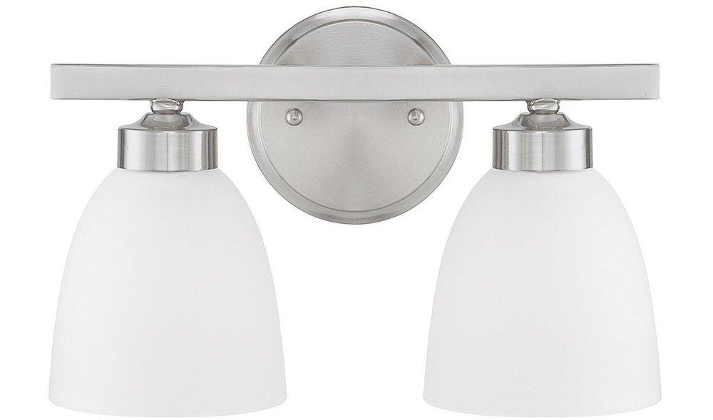 Capital Lighting Brushed Nickel 2-Light Vanity Fixture 