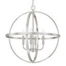 Capital Lighting Brushed Nickel 24-1/4 in. 4-Light Candelabra E-12 Base Incandescent Pendant 
