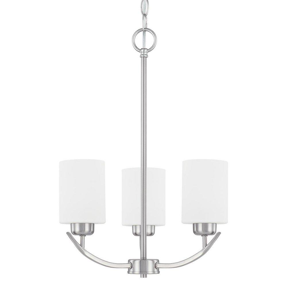 HomePlace by Capital Lighting Brushed Nickel 100W 3-Light Chandelier 