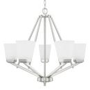 HomePlace by Capital Lighting Brushed Nickel 23-1/2 in. 5-Light Chandelier 