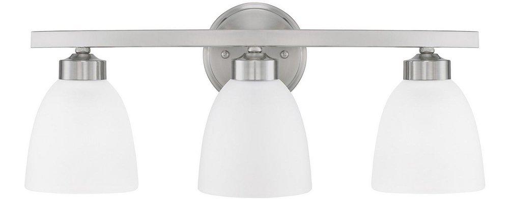 Capital Lighting Brushed Nickel 3-Light Vanity Fixture 