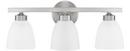 Capital Lighting Brushed Nickel 3-Light Vanity Fixture 