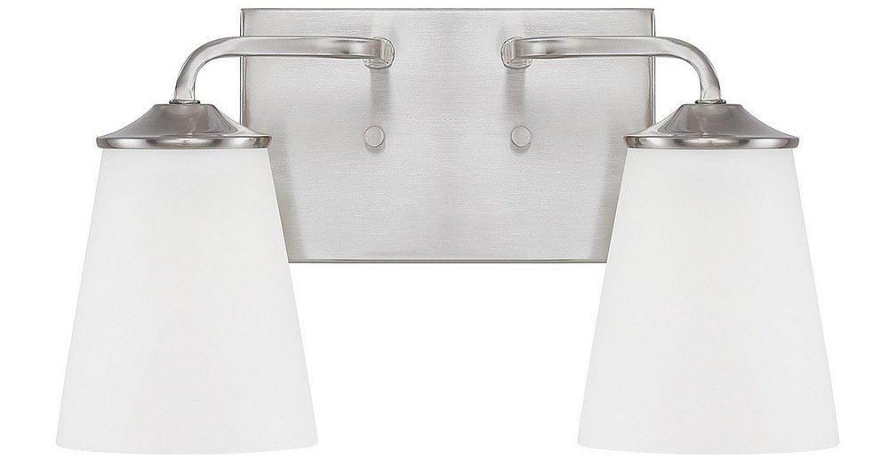 Capital Lighting Brushed Nickel 100W 2-Light Medium E-26 Base Incandescent Vanity 