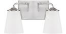 Capital Lighting Brushed Nickel 100W 2-Light Medium E-26 Base Incandescent Vanity 