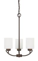 HomePlace by Capital Lighting Bronze 100W 3-Light Chandelier 