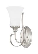 100W 1-Light Medium E-26 Incandescent Wall Sconce in Brushed Nickel