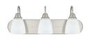 Capital Lighting Brushed Nickel 100W 3-Light Medium E-26 Incandescent Vanity Fixture 