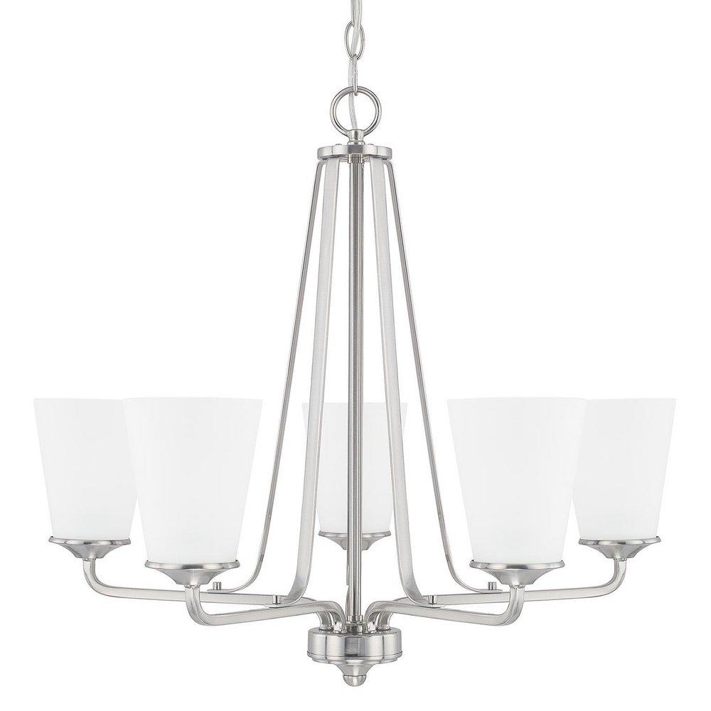 HomePlace by Capital Lighting Brushed Nickel 22-1/2 in. 5-Light Chandelier 