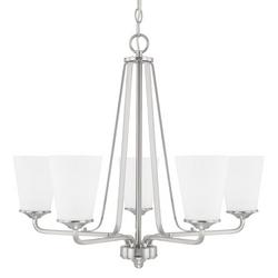 5-Light Chandelier in Brushed Nickel