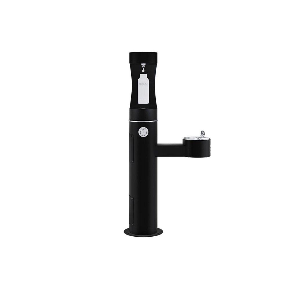Elkay Black 64 in. Outdoor Bi-Level Bottle Filling Station 
