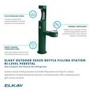 Elkay Black 64 in. Outdoor Bi-Level Bottle Filling Station 