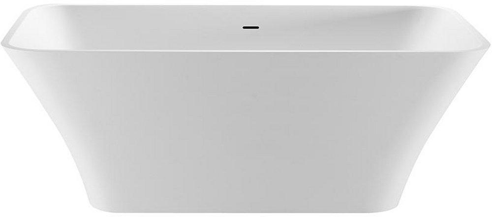 MTI Whirlpools&reg; White Matte 65-3/4 x 35-3/8 in. Sculpturestone Rectangle Bathtub with Center Drain 