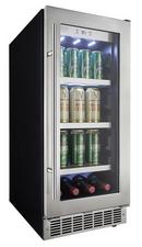 Built-In Beverage Center in Stainless Steel with Black