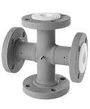 Crane Resistoflex Company 150# Ductile Iron Cross with PTFE Lining 