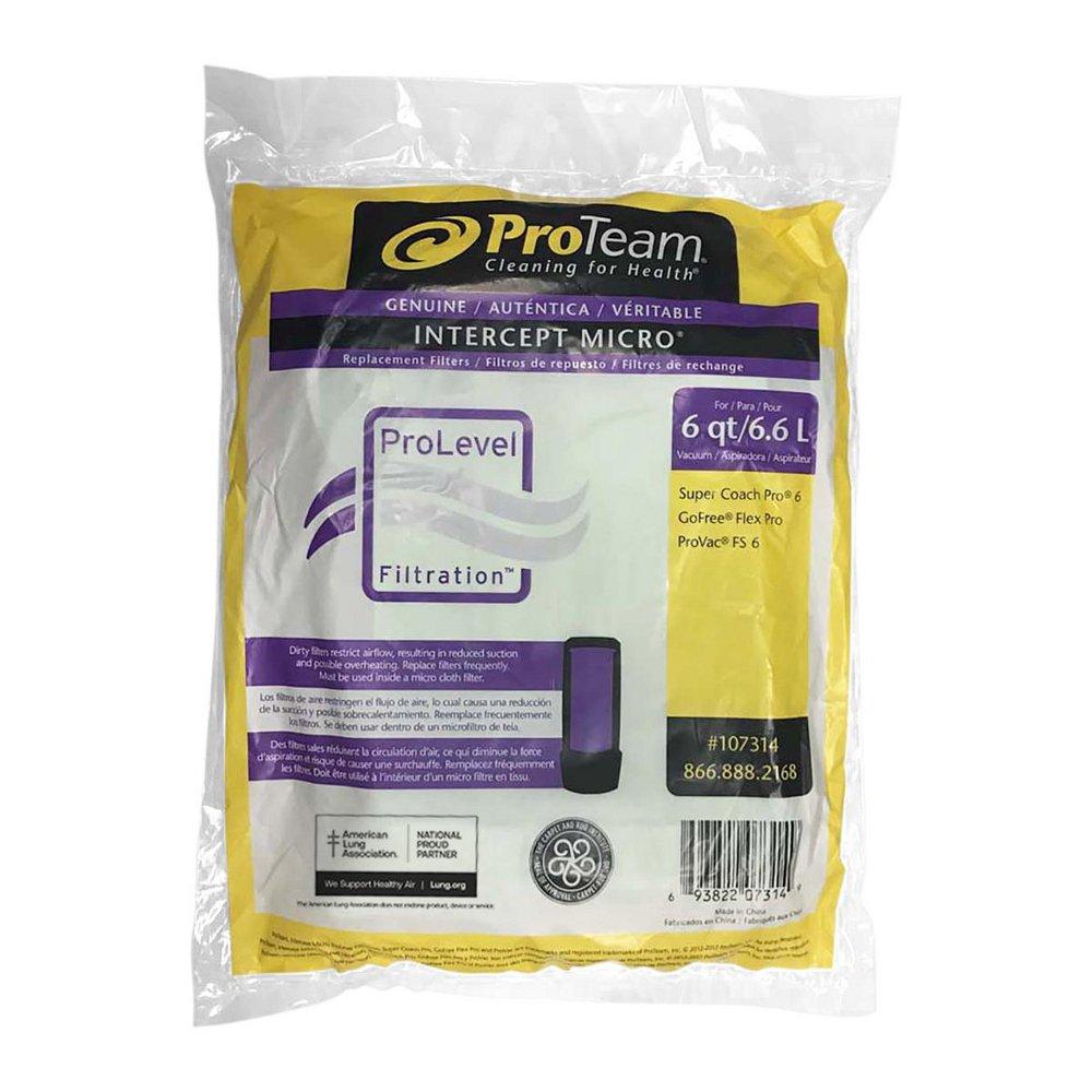 ProTeam® Intercept Micro Filter Bag, Open Collar, Fits Triangular 6 Quart 
