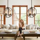 Quorum International Oiled Bronze 20-1/4 x 19 in. 240W 4-Light Chandelier 