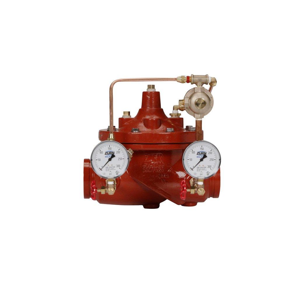 Zurn Wilkins Red 300# Ductile Iron Grooved Pressure Regulating Valve 