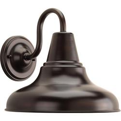 1-Light 100W 10-1/2 in. Outdoor Wall Sconce in Antique Bronze