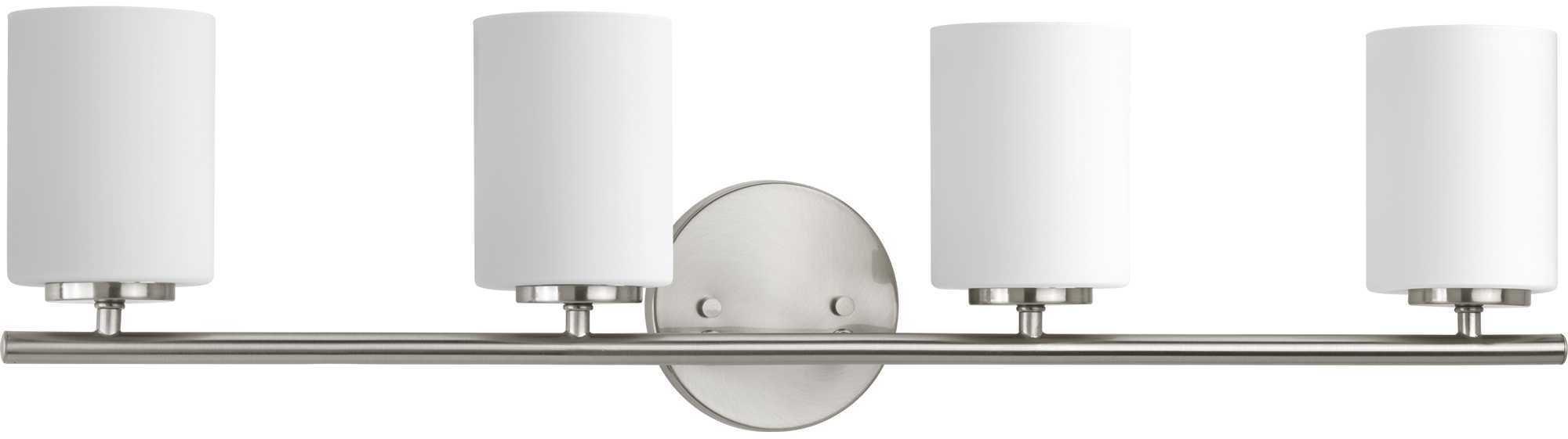 Progress Lighting Brushed Nickel 4-Light Bath Light 
