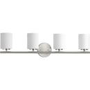 Progress Lighting Brushed Nickel 4-Light Bath Light 