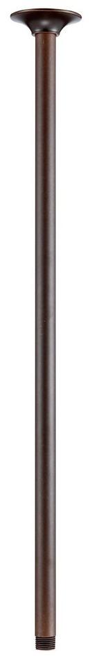 24 in. Ceiling Mount Shower Arm with Flange in Tumbled Bronze