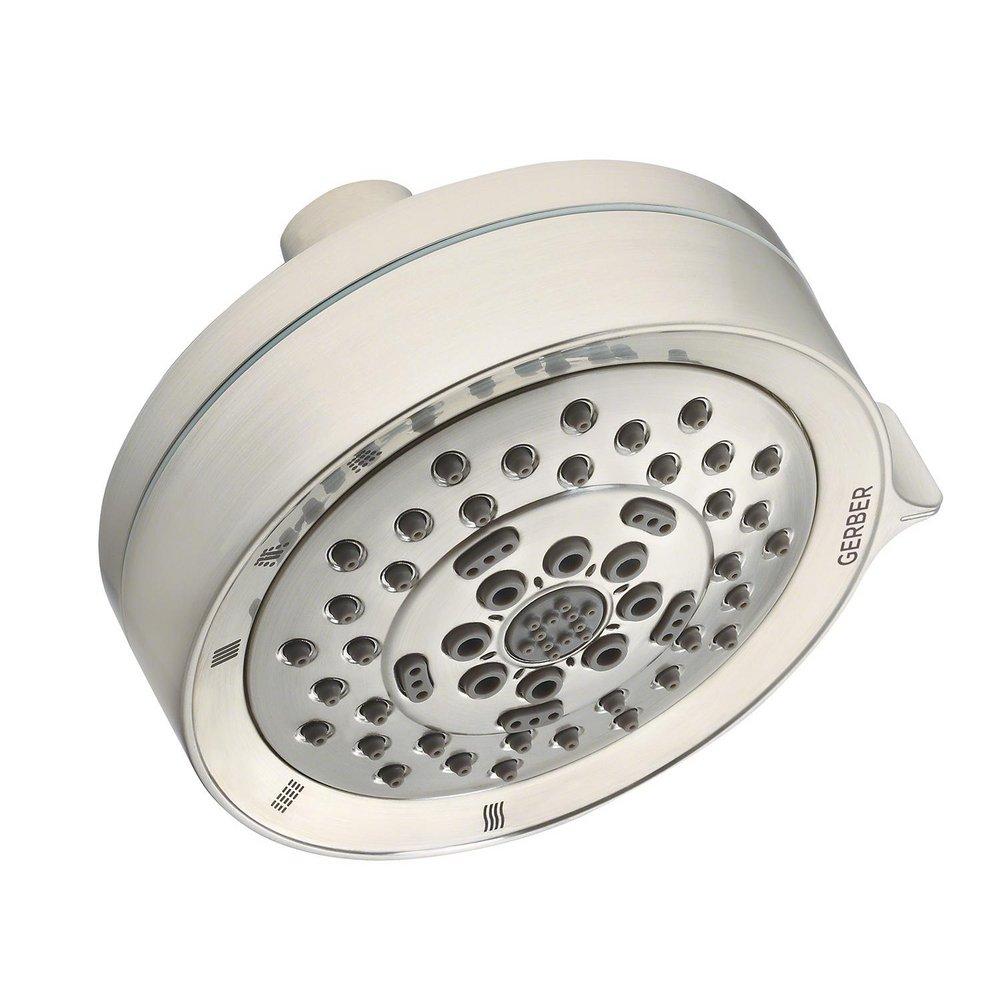 California Energy Commission Registered 4-1/2 5F Showerhead 1.75 Gallons Per Minute Brushed Nickel 
