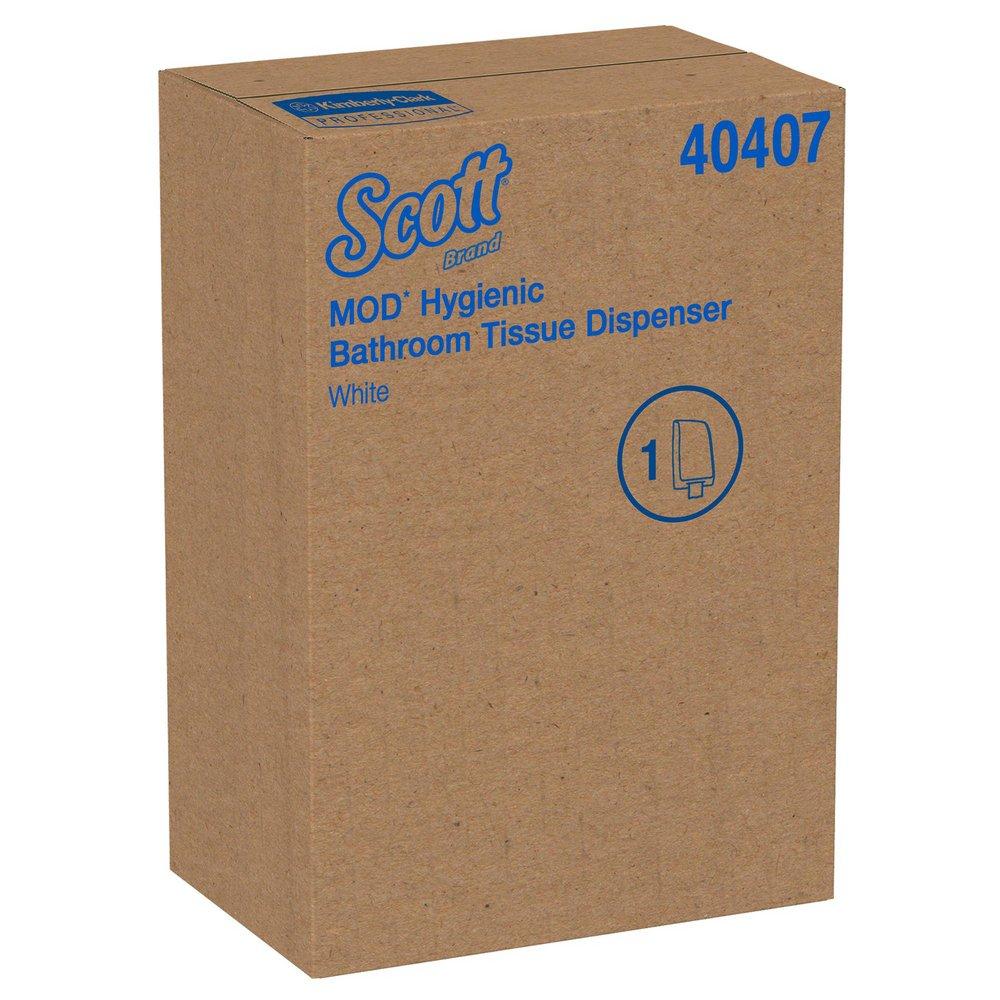 Scott&reg; White MOD Hygienic Bath Tissue Dispenser 