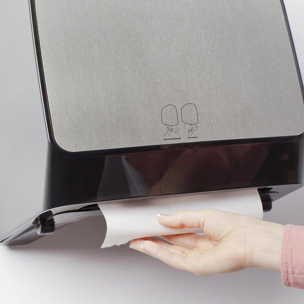 Scott&reg; Faux Stainless Electronic Hard Roll Towel Dispenser 