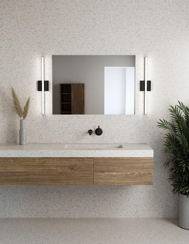 SONNEMAN Satin Black 21W Integrated LED Bath Bar 