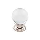 1-3/16 in. Clear Crystal Cabinet Knob in Polished Nickel