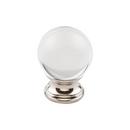 Top Knobs Polished Nickel 1-3/8 in. Clear Crystal Cabinet Knob 