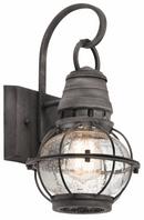 100W 1-Light Incandescent Outdoor Wall Sconce in Weathered Zinc