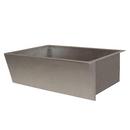 Native Trails Brushed Nickel 33 x 22 in. No Hole Copper Single Bowl Apron Front Kitchen Sink 
