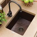 Native Trails Antique Copper 21-1/2 x 16 in. No Hole Copper Single Bowl Undermount Kitchen Sink 