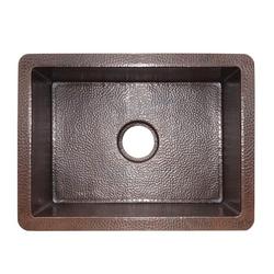21-1/2 in. Undermount Copper Single Bowl Kitchen Sink in Antique Copper