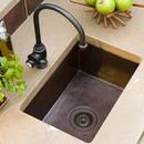 Native Trails Antique Copper 21-1/2 x 16 in. No Hole Copper Single Bowl Undermount Kitchen Sink 