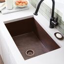 Native Trails Antique Copper 30 x 18-1/2 in. No Hole Copper Single Bowl Undermount Kitchen Sink 