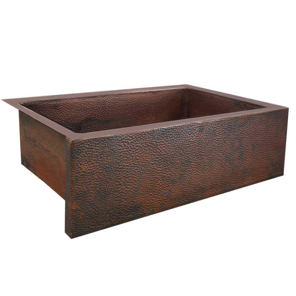 Native Trails Antique Copper 33 x 22 in. Copper Single Bowl Farmhouse Kitchen Sink 