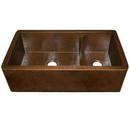 Native Trails Antique Copper 40 x 22 in. Copper Double Bowl Farmhouse Kitchen Sink 